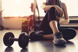 a person working out at the gym